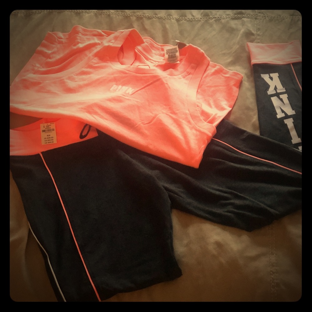 XS PINK TEE & M LEGGING